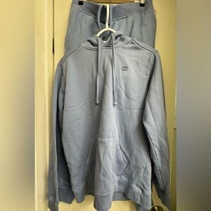 Men’s Champion Sky Blue Pullover Hoodie and Sweatpant Set